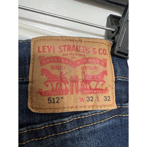 Levi Strauss Co 512 Slim Taper Jeans Blue Wash Mens W32 L32 - Picture 4 of 10